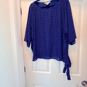 Michael Kors top - navy blue with gold spots. Size 2X